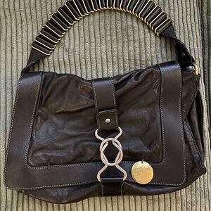 Vintage Chloe Black Leather Shoulder Bag